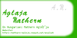 aglaja mathern business card